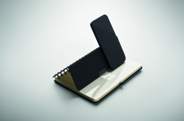 Logo trade promotional merchandise picture of: A5 notebook with phone holder